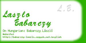 laszlo babarczy business card