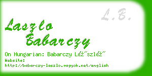 laszlo babarczy business card